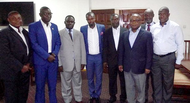 The Montie three with their lawyers after they were released on Friday morning